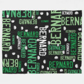 Green Names und Golf Balls überall in Black Fleecedecke (Vorderseite (Horizontal))