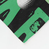 Green Names und Golf Balls überall in Black Fleecedecke (Ecke)