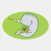 Green Narwhal Stickers (Vorderseite)