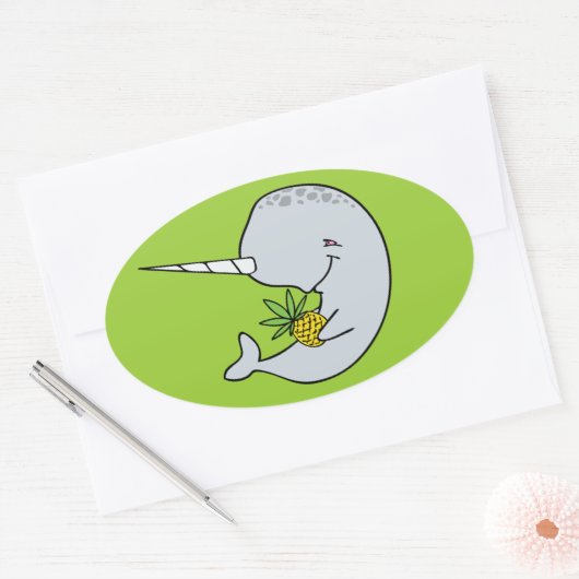 Green Narwhal Stickers (Umschlag)