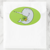 Green Narwhal Stickers (Tasche)