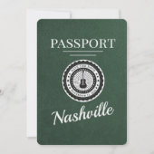 Green Nashville Passport Save the Date (Vorderseite)