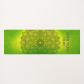 Green Natural Mandala Floral Yogamatte (Rückseite (Horizontal))