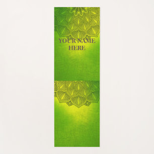 Green Natural Mandala Floral Yogamatte