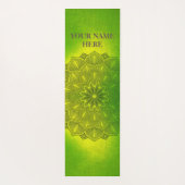 Green Natural Mandala Floral Yogamatte (Rückseite)