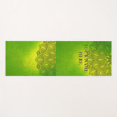 Green Natural Mandala Floral Yogamatte (Vorderseite (Horizontal))