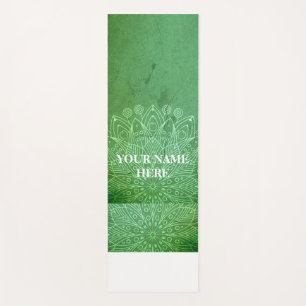 Green Natural Mandala Floral Yogamatte