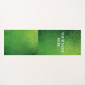 Green Natural Mandala Floral Yogamatte (Vorderseite (Horizontal))