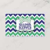 Green Navy Bow Krawatte Diaper Raffel Tickets Spie Begleitkarte (Rückseite)