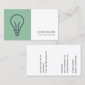 GREEN NAVY GRAY ELECTIC BULB ELECTRICIAN ELECTRICI VISITENKARTE (Vorne/Hinten)