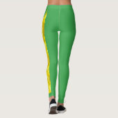 Green Nebraska Staat Goldenrod Blume Leggings (Rückseite)