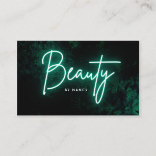 Green Neon Beauty Salon Visitenkarte
