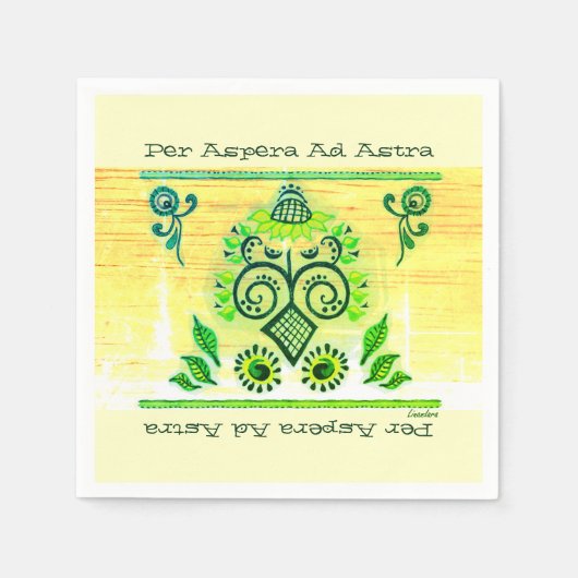 Green Neon Folk Art Sonnenblumen Bluetooth Lautspr Serviette (Vorderseite)