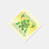 Green Neon Folk Art Sonnenblumen Bluetooth Lautspr Serviette (Ecke)