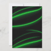 Green Neon Glow Pizza Games Bruh Birthday Einladung (Rückseite)