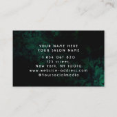 Green Neon Hair Salon Visitenkarte (Rückseite)
