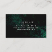 Green Neon Hairstylist Friseur Visitenkarte (Rückseite)