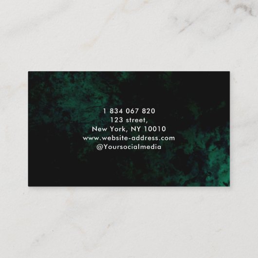 Green Neon Lawncare & Landscaping Visitenkarte (Rückseite)