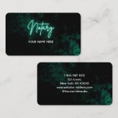 Green Neon Notary Visitenkarte (Vorne/Hinten)