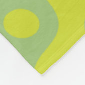Green Neon Oval Circle Wavy Line Modernes Muster Fleecedecke (Ecke)
