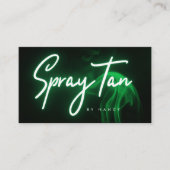 Green Neon & Smoke Spray Tan Handgeschriebenes Skr Visitenkarte (Vorderseite)
