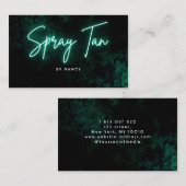 Green Neon Spray Tan Visitenkarte (Vorne/Hinten)