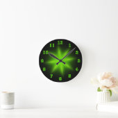 Green Neon Star 8" Runde Wanduhr (Zuhause)