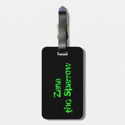 Green Neon Video Game Controller anpassbar Gepäckanhänger (Rückseite vertikal)