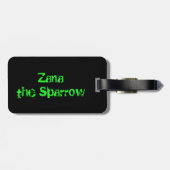 Green Neon Video Game Controller anpassbar Gepäckanhänger (Rückseite horizontal)