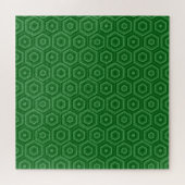 Green Nested Hexagons Jigsaw Puzzle (Horizontal)
