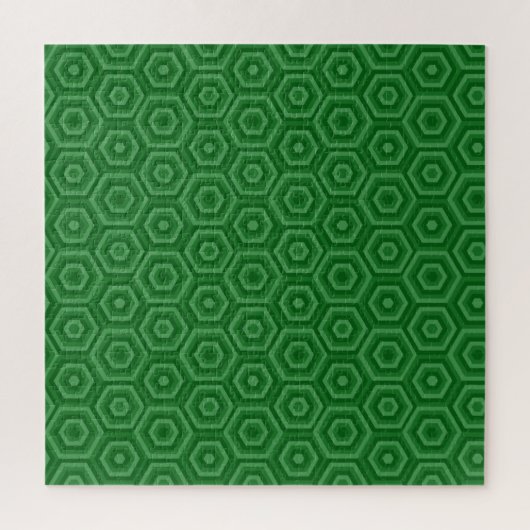 Green Nested Hexagons Jigsaw Puzzle (Vertikal)