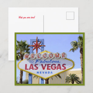 Green Nevada Begrüßungszeichen Las Vegas Postkarte
