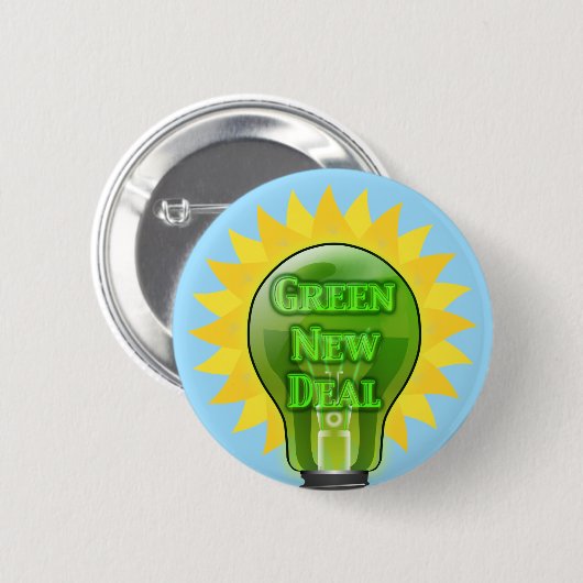 Green New Deal Light Bulb Button (Vorne & Hinten)