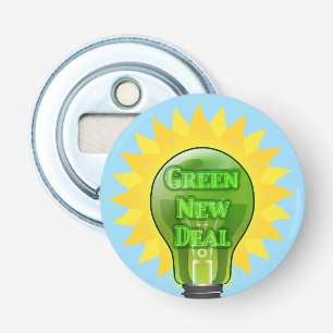 Green New Deal Light Bulb Flaschenöffner
