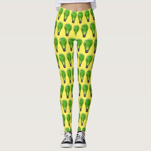 Green New Deal Light Bulb Leggings (Vorderseite)