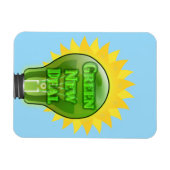 Green New Deal Light Bulb Magnet (Horizontal)