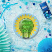 Green New Deal Light Bulb Pappteller (Party)
