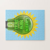 Green New Deal Light Bulb Puzzle (Horizontal)
