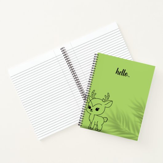 Green Niedlich Deer Notebook - Logo für die Marke Notizblock (Innenseite)