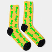 Green Niedlich Dino Orange Socken (Rechts)
