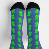 Green Niedlich Dino White Socken (Oben)