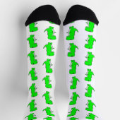 Green Niedlich Dino White Socken (Oben)