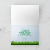 Green Niedlich Dinosaurier Vielen Dank, geklappte Dankeskarte (Innenseite)