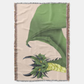 Green Niedlich Dragon Portrait Peach Decke (Vorderseite Vertikal)