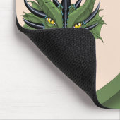 Green Niedlich Dragon Portrait Peach Mousepad (Ecke)