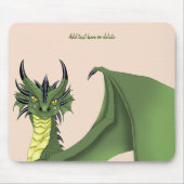 Green Niedlich Dragon Portrait Peach Mousepad (Vorne)