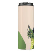 Green Niedlich Dragon Portrait Peach Thermosbecher (Rückseite)