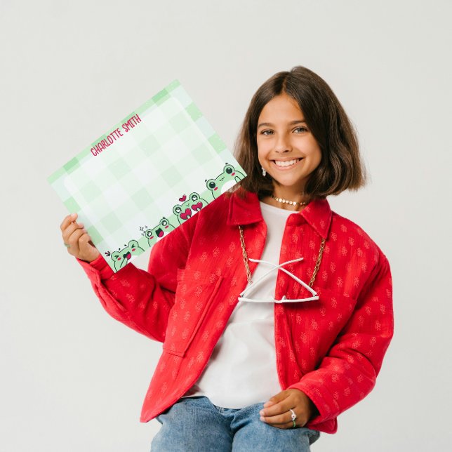 Green Niedlich Kids Personalizable Manga Cartoon F Briefbogen (Von Creator hochgeladen)