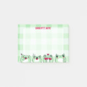 Green Niedlich Kids Personalizable Manga Cartoon F Post-it Klebezettel (Vorderseite)