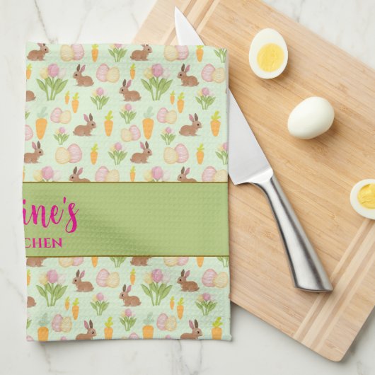Green Niedlich Oaster Küchentuch Personalisiert (Viertel Falte)